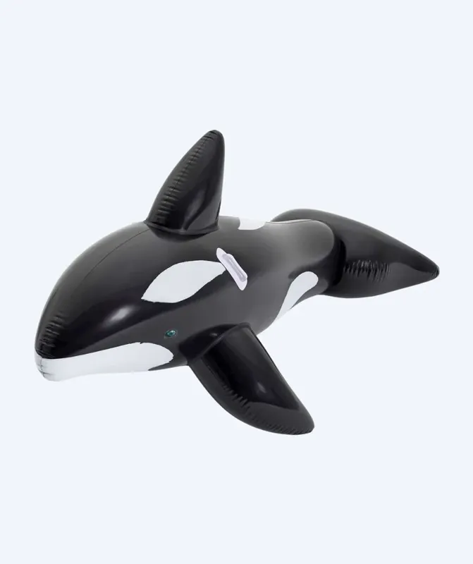 Markenware Bestway Badetiere - Jumbo Whale Ride-On - Schwarz/Weiß