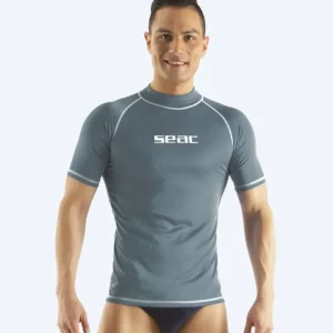 Bestseller SEAC UV Shirt für Herren - T-Sun Short - Grau/Weiß