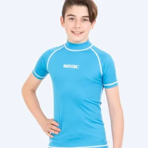 SEAC UV Shirt für Kinder - T-Sun Short - Blau/Weiß Neue Ware