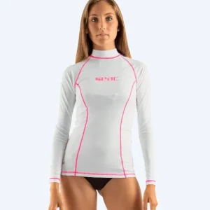 Top-Preis SEAC UV Shirt für Damen - T-Sun Long - Weiß/Rosa