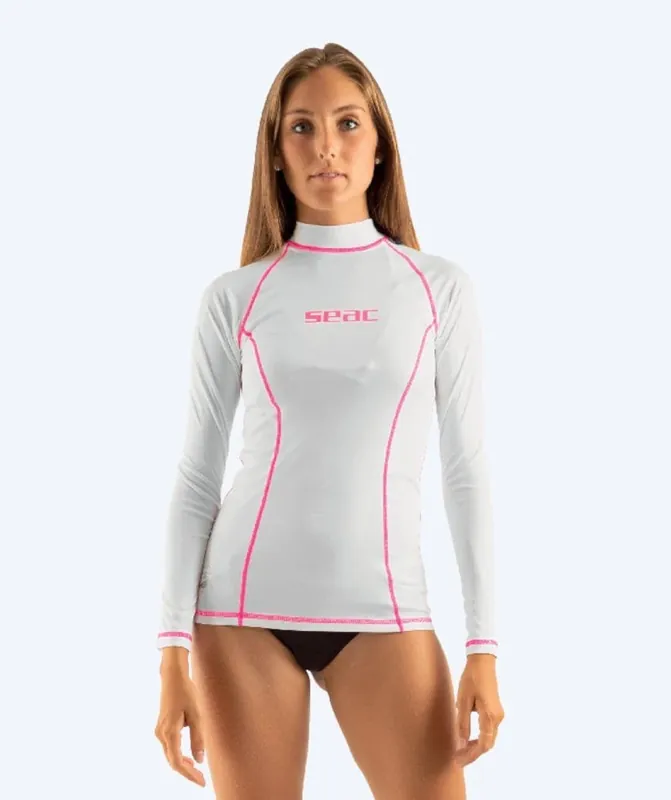 Top-Preis SEAC UV Shirt für Damen - T-Sun Long - Weiß/Rosa