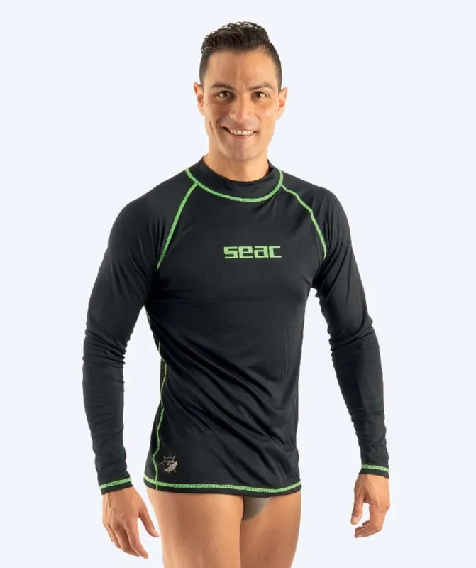 SEAC UV Shirt für Herren - T-Sun Long - Schwarz/Grün Garantierte Lieferung