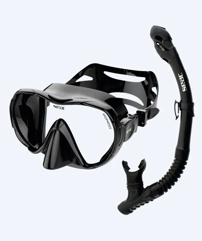 SEAC Combo Schnorchelset für Erwachsene - Rondo - Schwarz Mega-Angebot