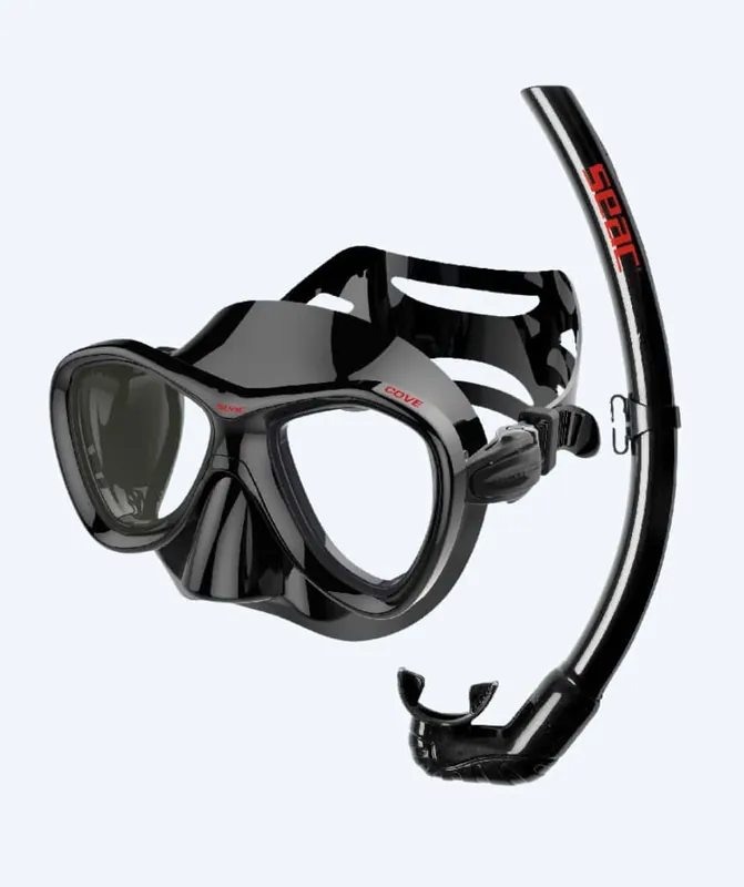 SEAC Combo Schnorchelset für Erwachsene - Cove - Schwarz Saisonangebot