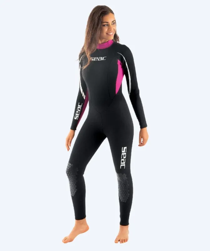 Jetzt Kaufen SEAC Neoprenanzug für Damen - Relax Long (2,2mm) - Schwarz/Rosa