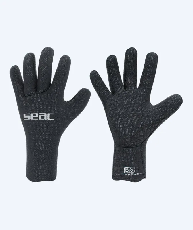 Versand Am Gleichen Tag SEAC Tauchhandschuhe für Erwachsene - Ultraflex 3,5 MM - Schwarz
