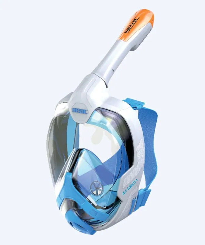 Heißes Angebot SEAC Vollgesichtstauchmaske für Erwachsene - Magica S/M - Blau/Weiß