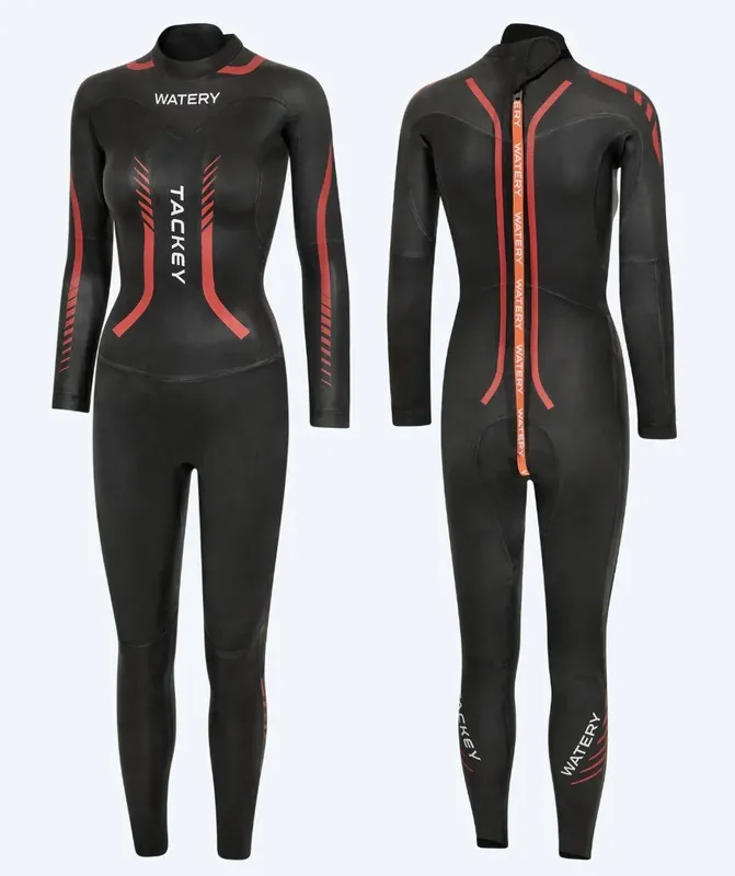 Garantierte Lieferung Watery Neoprenanzug für Damen - Tackey Elite - Schwarz/Rot