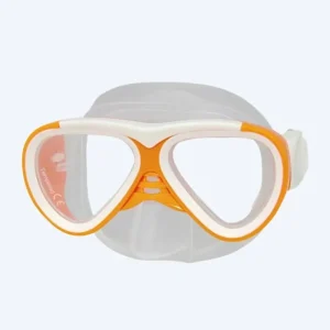 Primotec Tauchmaske mit Sehstärke für Kinder - M59 (-1.0 – -8.0) und (+1.0 – +4.0) - Orange/Weiß Schneller Versand