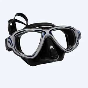 Primotec Tauchmaske mit Sehstärke - M200 (-1.0 – -8.0) und (+1.0 – +4.0) - Schwarz/Grau Geprüft