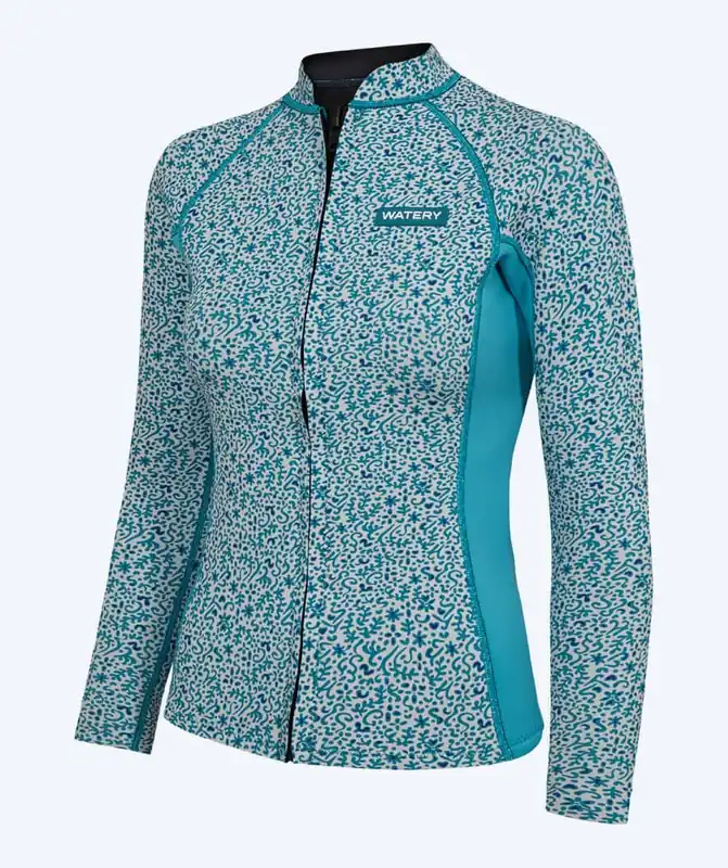 Watery Neoprenshirt mit Reißverschluss für Damen - Lodge - Blau/Weiß Markenprodukt