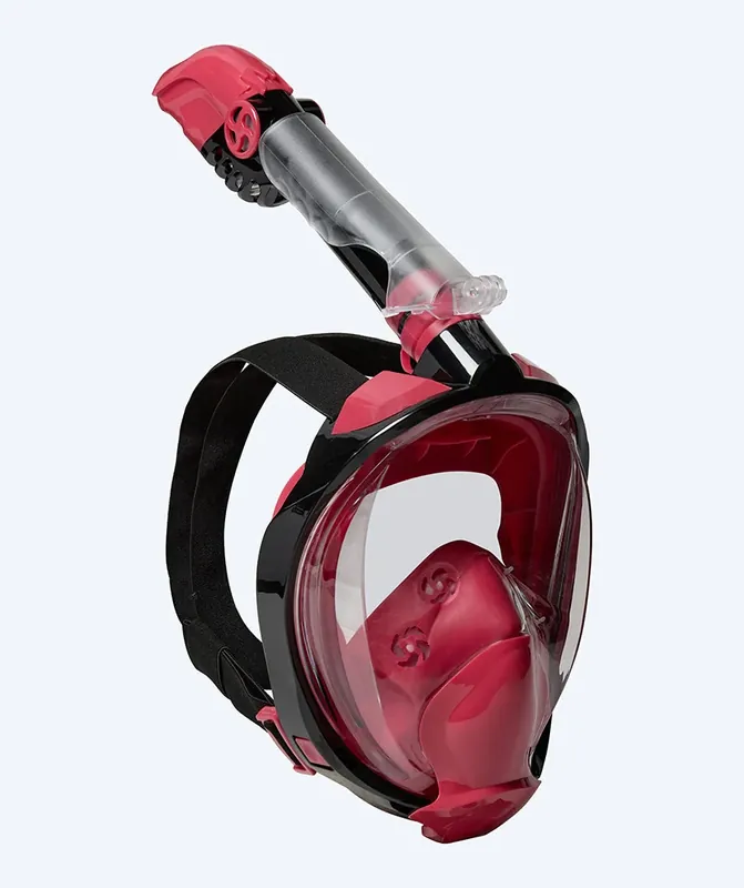 Watery Vollgesichtstauchmaske für Erwachsene - Ocean Pro - Rot Highlight