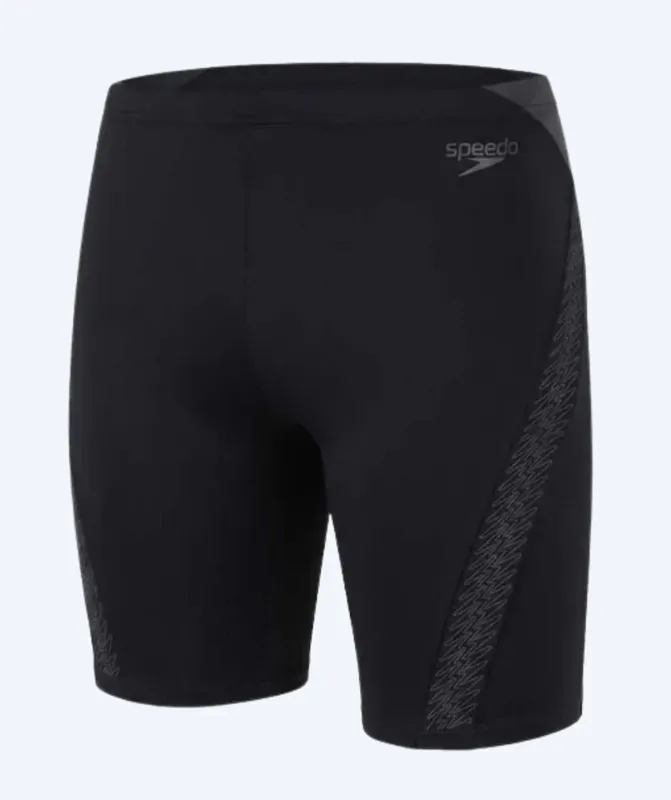 Solange Der Vorrat Reicht Speedo lange Badehose für Herren - Hyperboom Splice - Schwarz/Grau