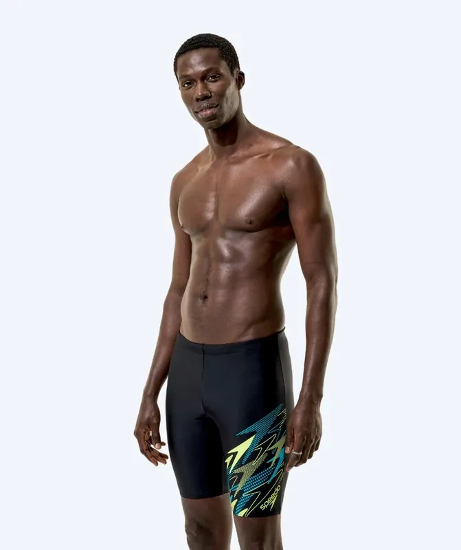 Billig Speedo lange Badehose für Herren - Medley Logo - Schwarz/Grün