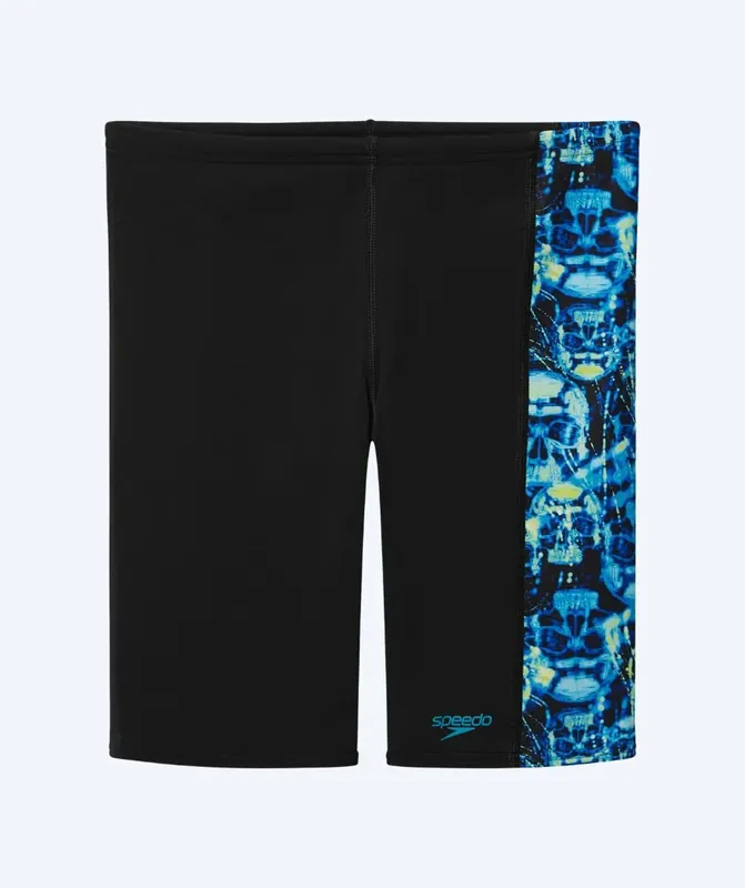 Speedo lange Badehose für Jungen - Print Panel - Schwarz/Blau Günstig