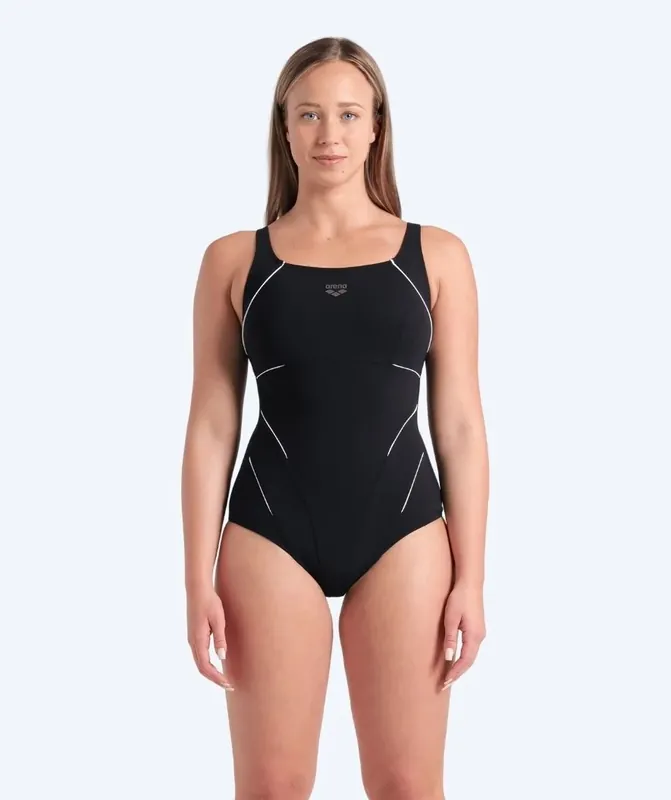 Arena Badeanzug mit Einlagen für Damen - Jewel - Schwarz/Weiß Markenprodukt