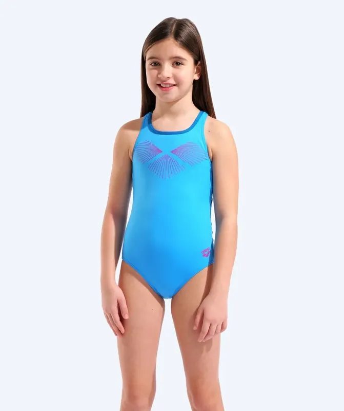 Preiswert Arena Badeanzug für Mädchen - Bay Swim Pro Back - Hellblau/Rosa