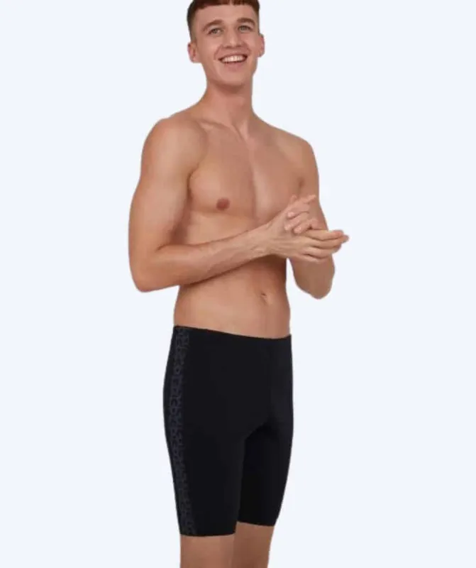 Speedo lange Badehose für Herren - Boomstar Splice - Schwarz/Grau Schneller Versand