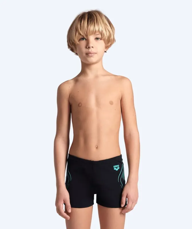 Arena Badehosen mit Bein für Jungen - Reflecting - Schwarz/Hellblau Sonderangebot