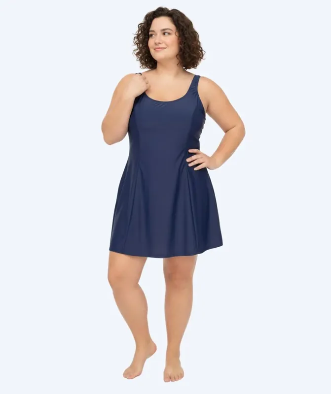 Expressversand Watery Badeanzug mit Rock für Damen - Isla - Dunkelblau