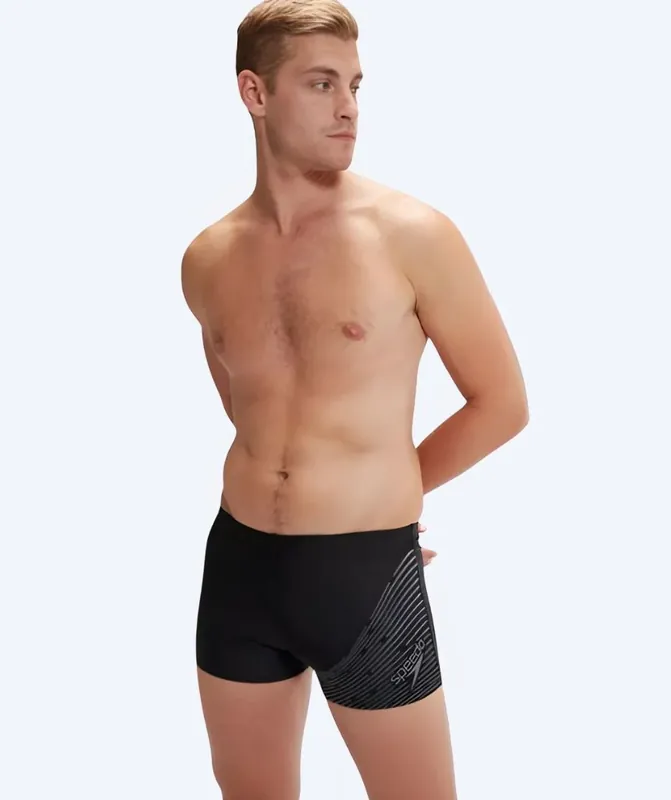 Sonderaktion Speedo Aquashorts für Herren - Medley Logo - Schwarz/Grau