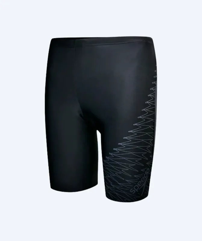 Direkt Vom Hersteller Speedo lange Badehose für Herren - Medley Logo - Schwarz/Grau