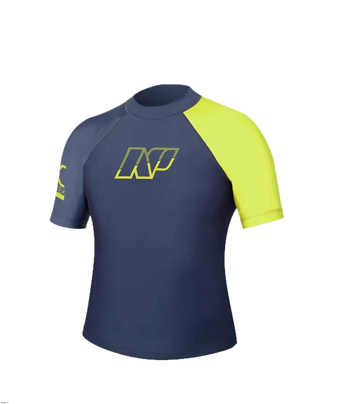 Nur Für Kurze Zeit NP Rashguard S/S Junior 16 C6 Navy/Yellow-green