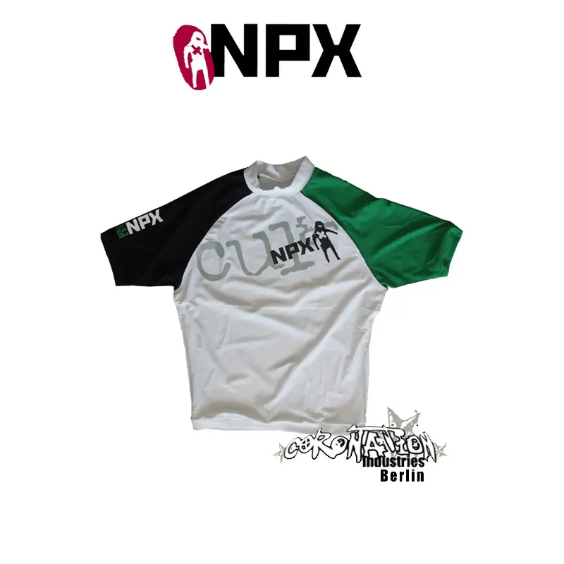 Günstig NPX Rash Vest Cult S/S für Männer Black/White/Green