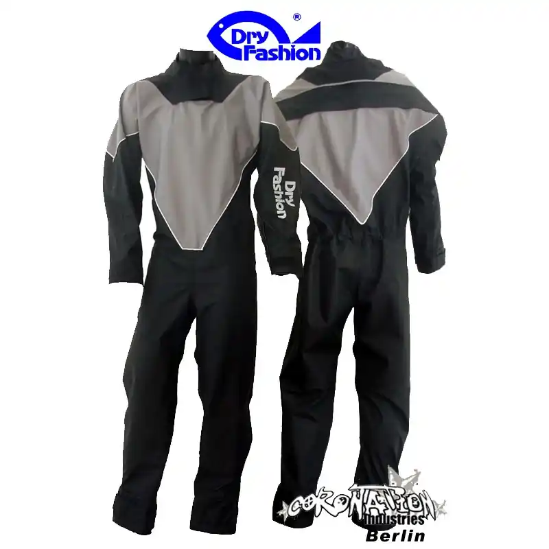 Zertifiziert Dry Fashion Kitesurf Trockenanzug Black Performance Schwarz/Grau