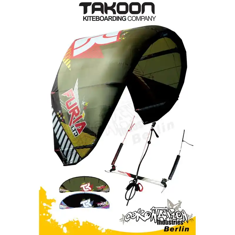 Preiswert Takoon Furia Ltd 2010 Freestyle-Wave Kite 9qm Komplett mit Bar