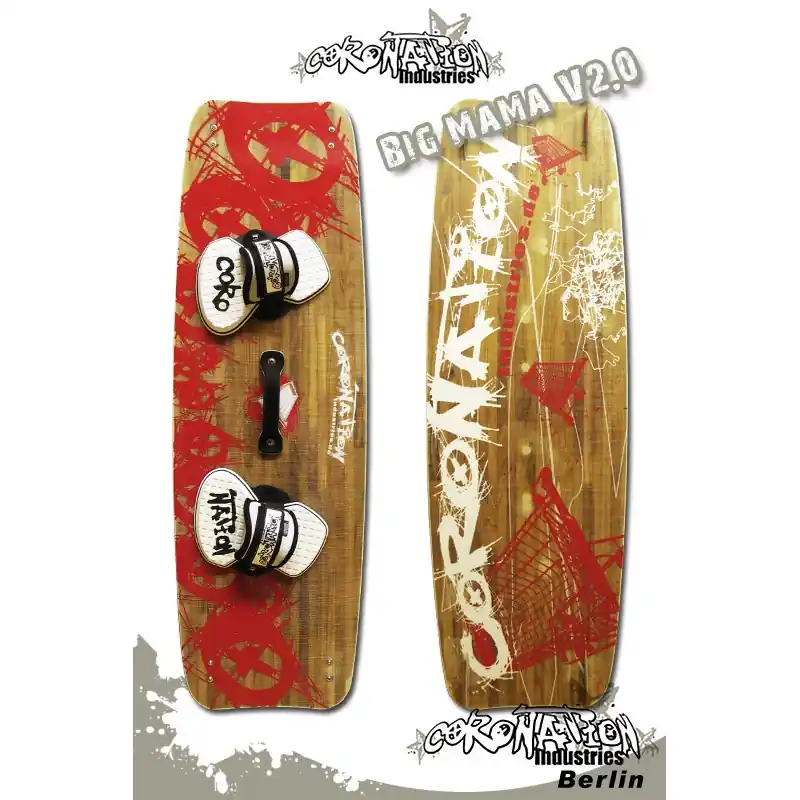 Bestpreis Coronation-Industries Big Mama V2 Holzkern Kiteboard 138x44