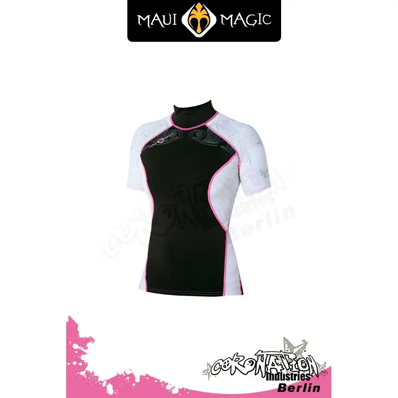 Billig Maui Magic 2010 Frauen HANA Rash Vest S/S Pink