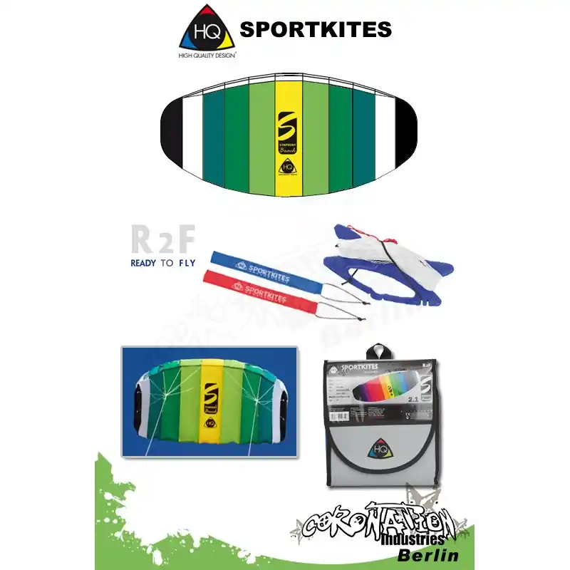 HQ Symphony Beach II 1.3 Lime Sportkites Powerkite Ausverkauf