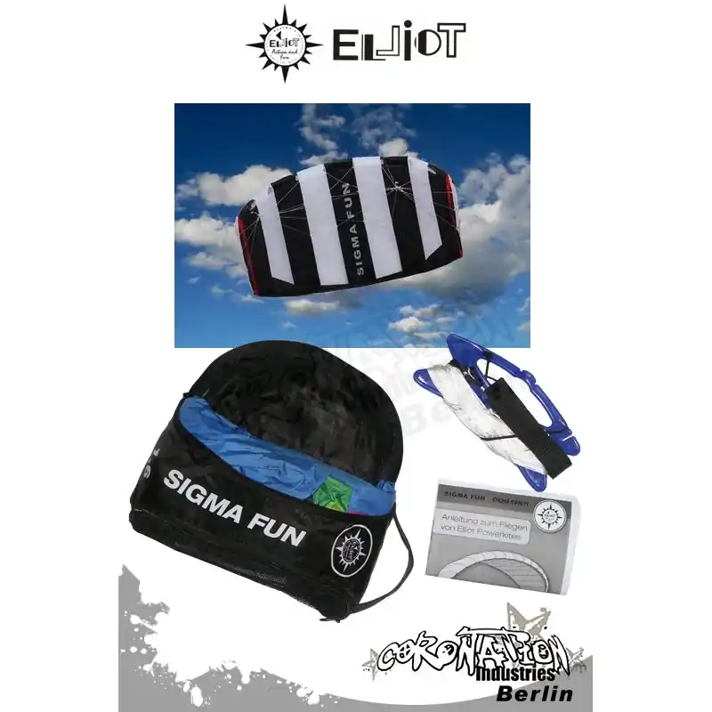 Elliot Sigma Fun 1.6 R2F - Softkite Schwarz/Weiss Preisreduziert