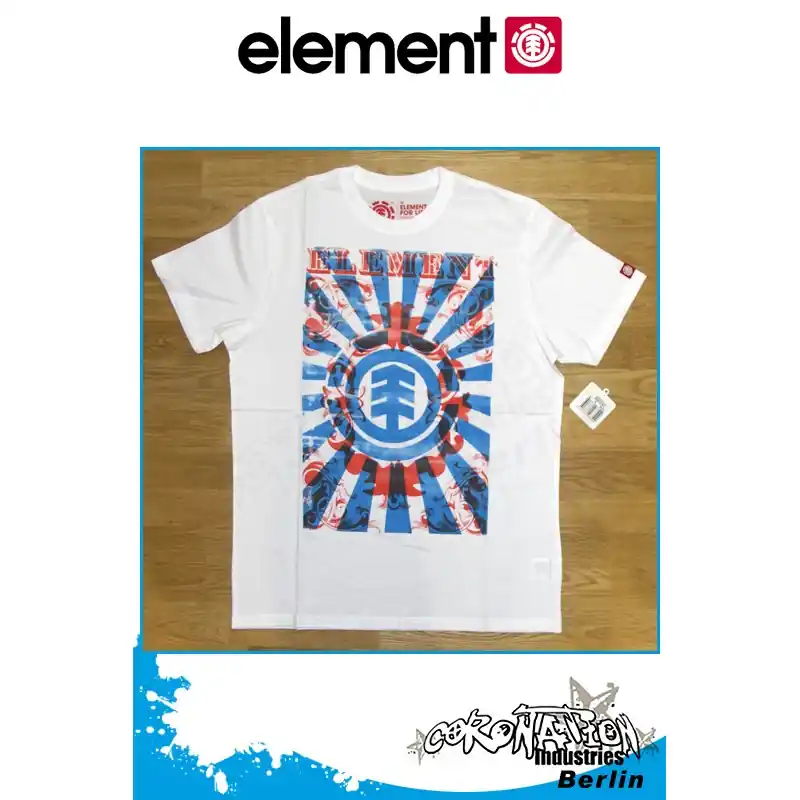 Schnäppchen Element T-Shirt Scrolls S/S Regular - White
