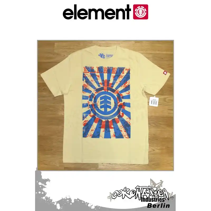 Element T-Shirt Scrolls S/S Regular - Vintage Yellow Rabatt