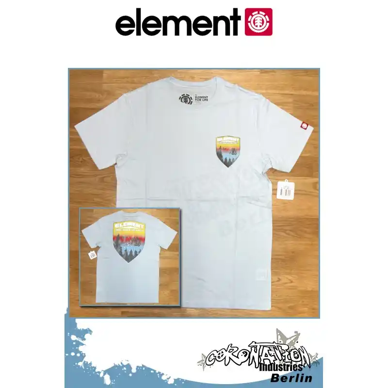Begrenztes Angebot Element T-Shirt Teton II S/S Fitted - Winter Sky