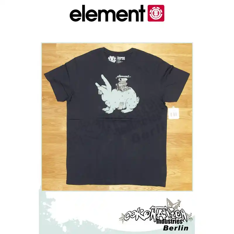 Element T-Shirt Element Rabbit S/S Fitted - Total Eclipse Neue Ware