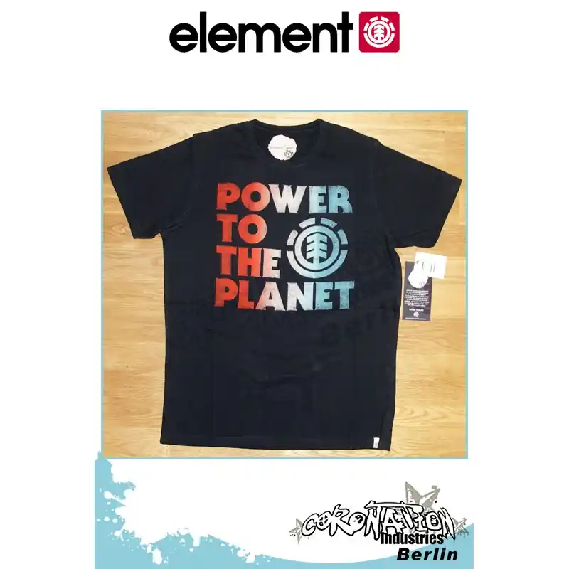 Kracherpreis Element T-Shirt Planet Future S/S Fitted - Black