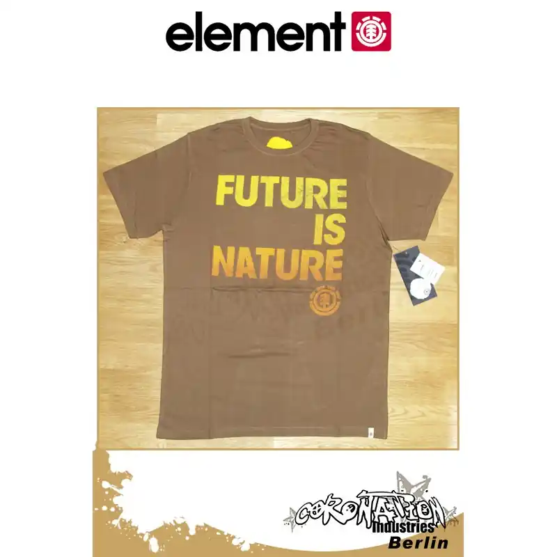 Zertifiziert Element T-Shirt Planet Future S/S Fitted - Mocha