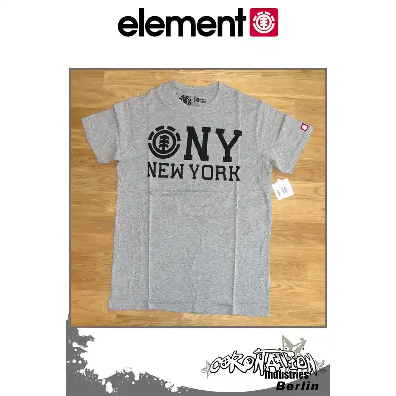 Begrenztes Angebot Element T-Shirt NY S/S Fitted - Grey Heather