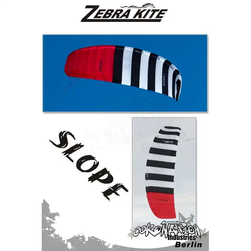 Saisonangebot Zebra Kite Slope DePower-Kite Komplett 9m²