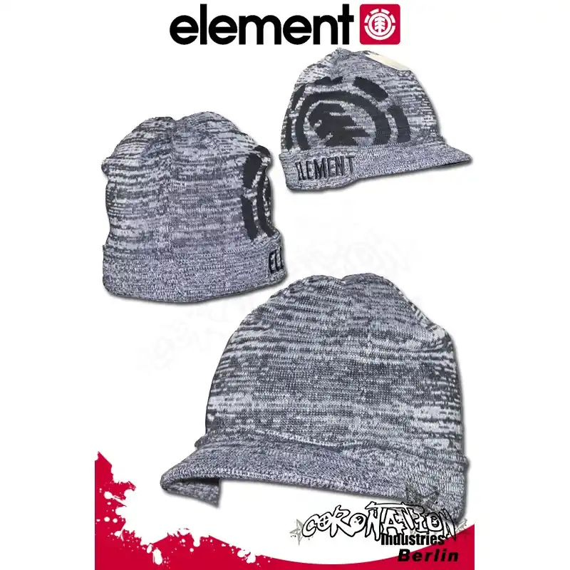 Markenware Element Operator Beanie Mütze Grey Heather