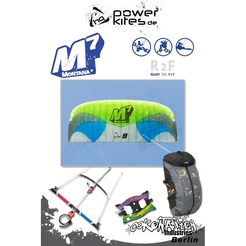 Expressversand HQ Powerkites Montana VII Snowkite R2F 9.0