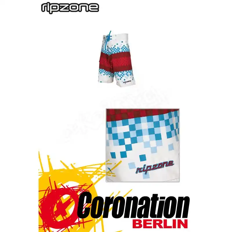 Nur Für Kurze Zeit Ripzone Boardshorts Engineered White/Blue/Red