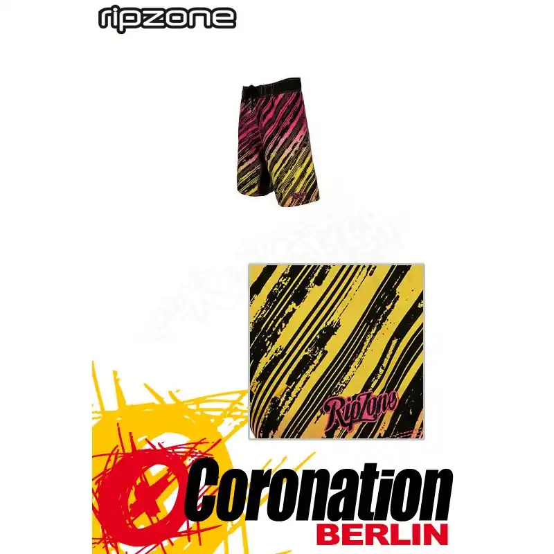 Neuheit Ripzone Boardshorts Retro Fade Coral/Yellow