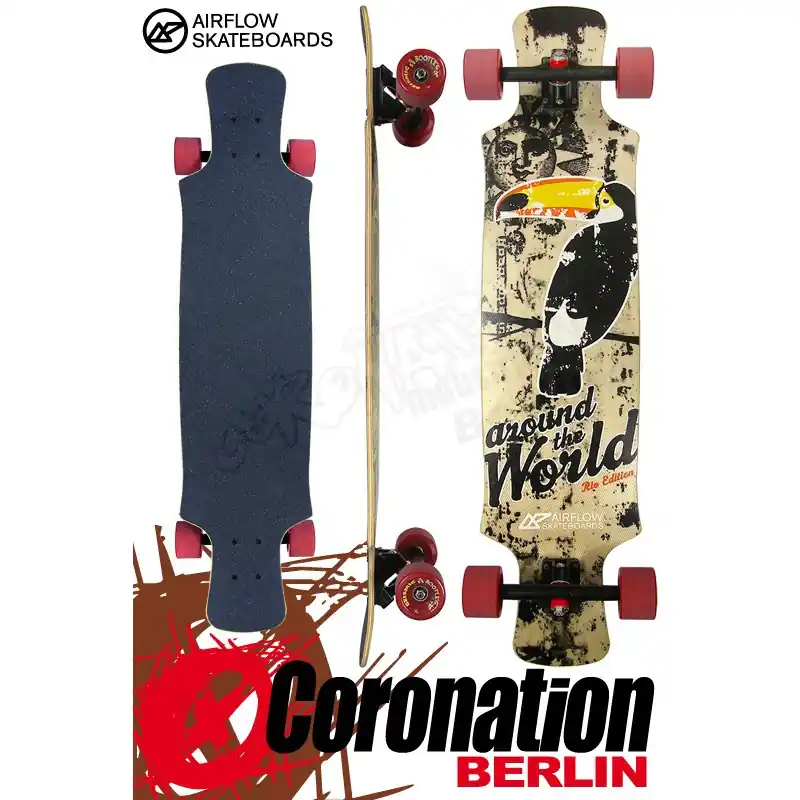 Airflow Longboard Komplett Around The World 101cm Highlight