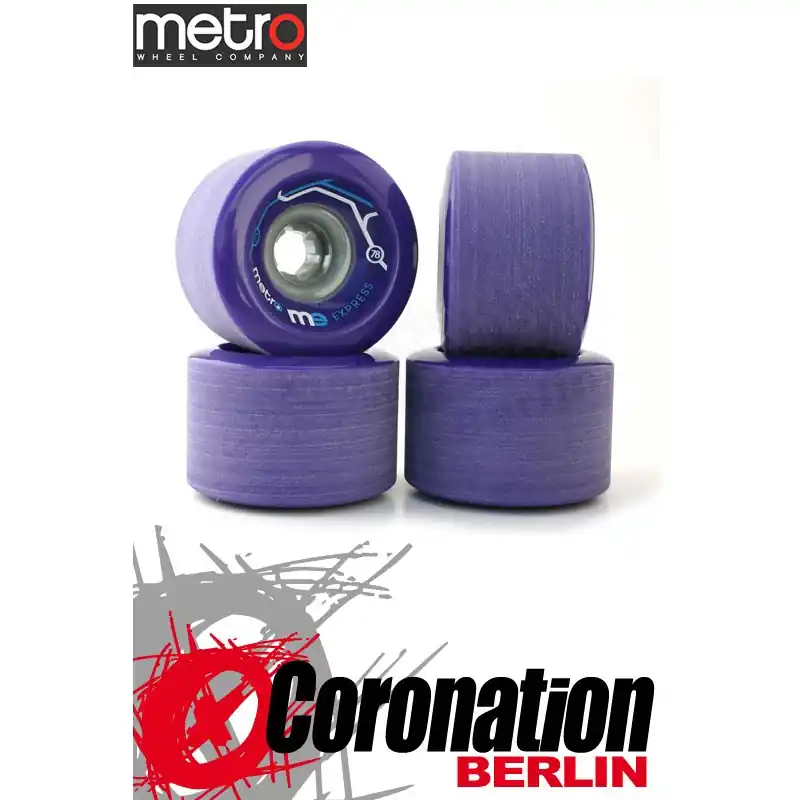 Metro Wheel Express Rollen 77mm 78a - Purple Neu Im Sortiment