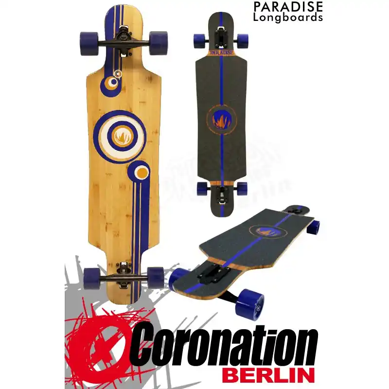 Paradise Longboard Bubbles Bamboo Komplettboard Letzte Chance