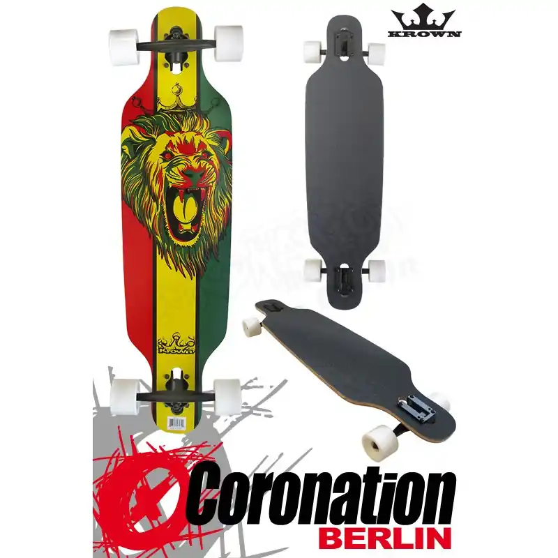 Jetzt Bestellen Krown Longboard Komplett Rasta 36" Drop Through